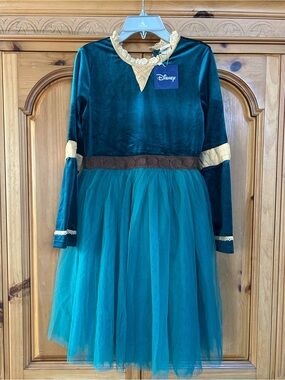 Taylor Joelle x Disney merida tutu dress size 14 Brave Scottish princess velvet